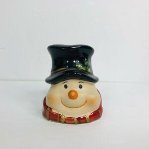 vintage snowman head top hat pepper shaker replacement 3 hole shaker 2.5 inches
